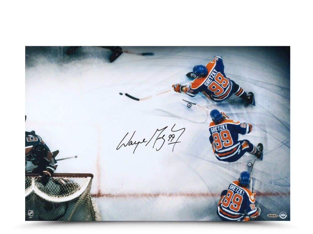 Wayne Gretzky Signed Autographed 16X24 Photo Poster painting Wrap Around