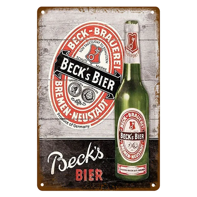 Beck's Bier Beer - Vintage Tin Signs/Wooden Signs - 7.9x11.8in & 11.8x15.7in