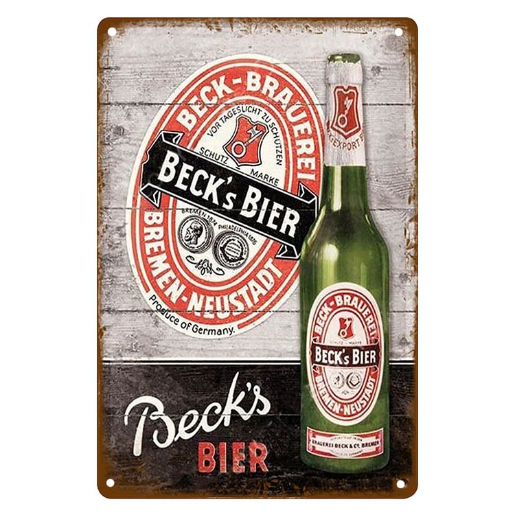 Beck'S Bier Beer - Vintage Tin Signs/Wooden Signs - 8*12Inch/12*16Inch