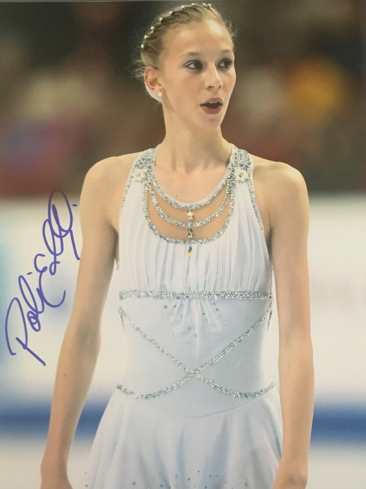 Polina Edmunds Figure Skating USA Olympics Signed 8x10 Autographed Photo Poster painting COA E1