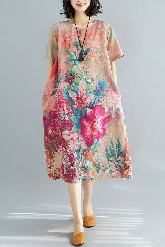 Plus Size-New DIY Summer Print Dress