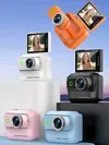 Compact Panoramic Action Camera Anti-Shake WiFi Mini Sports Camera 2.0in Flip Screen with Magnetic Neck Strap for First-person View Shooting