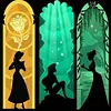 Disney Princess Silhouettes-Full Round Diamond Painting 30*30CM