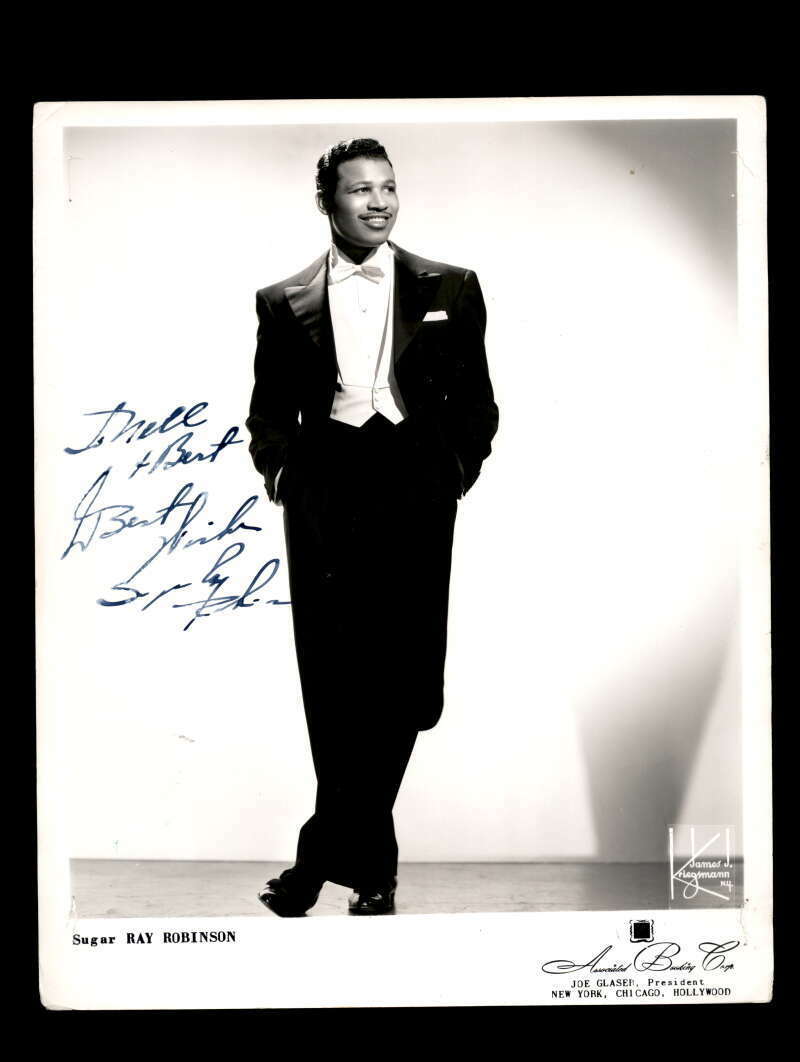 Sugar Ray Robinson PSA DNA Coa Signed 8x10 Vintage Photo Poster painting Autograph