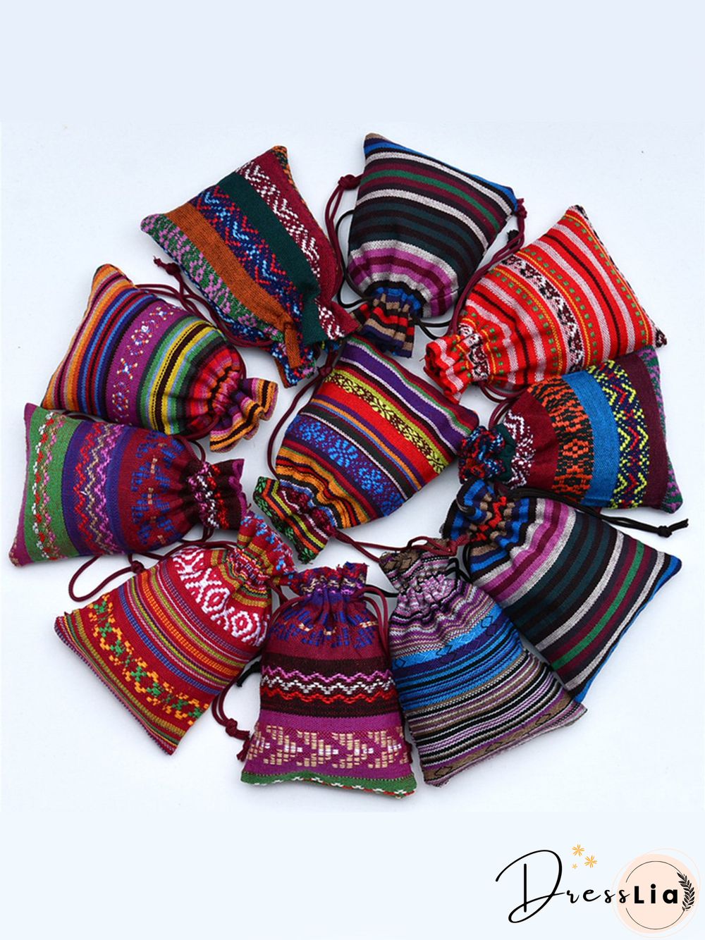 Ethnic Drawstring Storage Bag