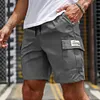 Men's Vintage Multi-Pocket Elastic-Waist Cargo Shorts by Inlyline