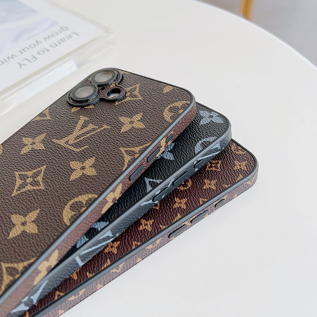 Classic Canvas LV Monogram Leather Apple iPhone Back Cover Protective Case
