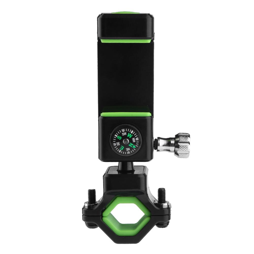 

360° Rotatable Bicycle Handlebar Phone Holder Stand w/ Compass+LED Light(B), Green, 501 Original