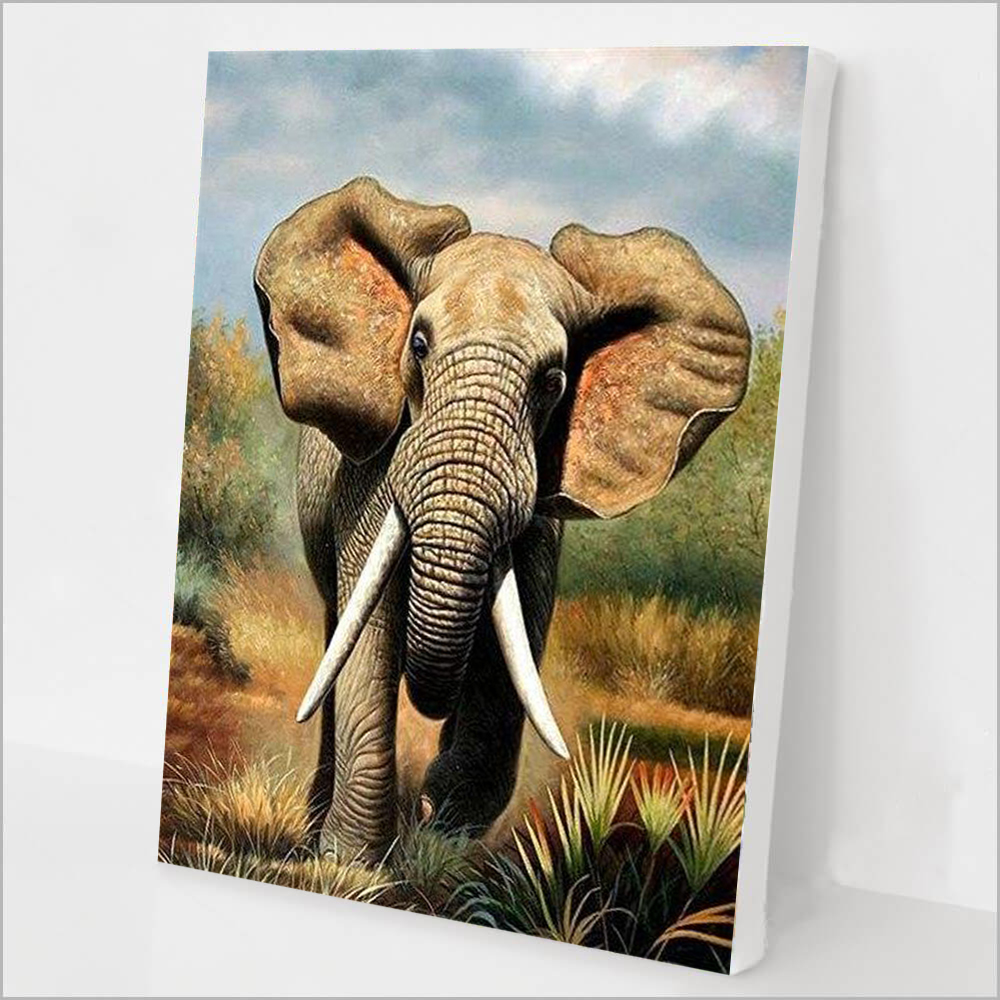 DIY Painting By Numbers | Running Elephant