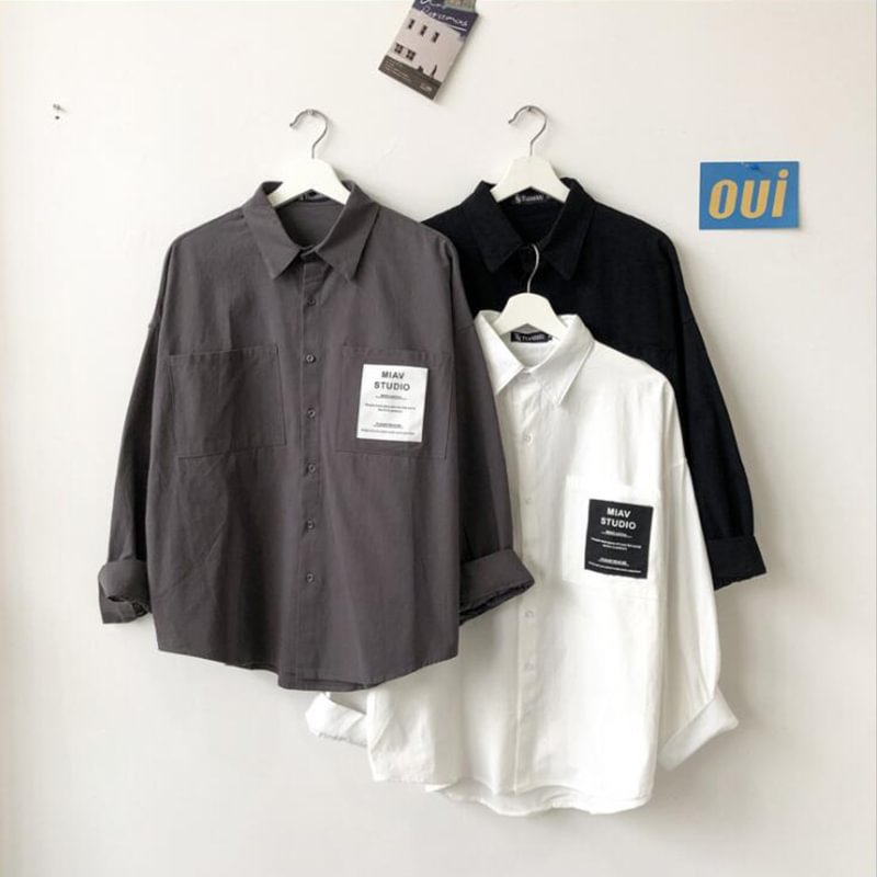 Project - X Streetwear Patchwork Pocket Workwear Shirt