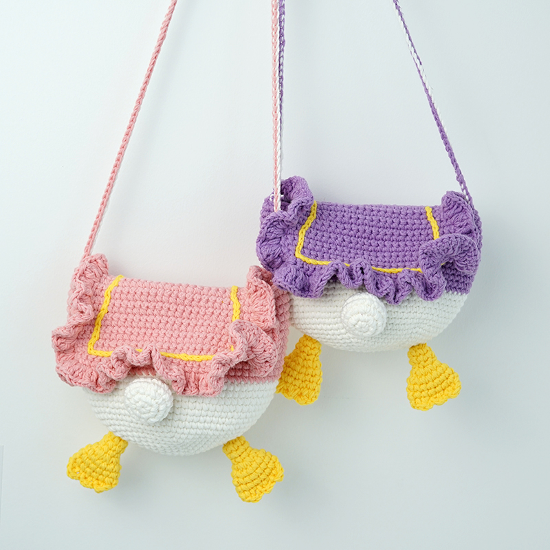 DIY Handcraft Yarn Kit: Crochet Cartoon Duck Butt Bag