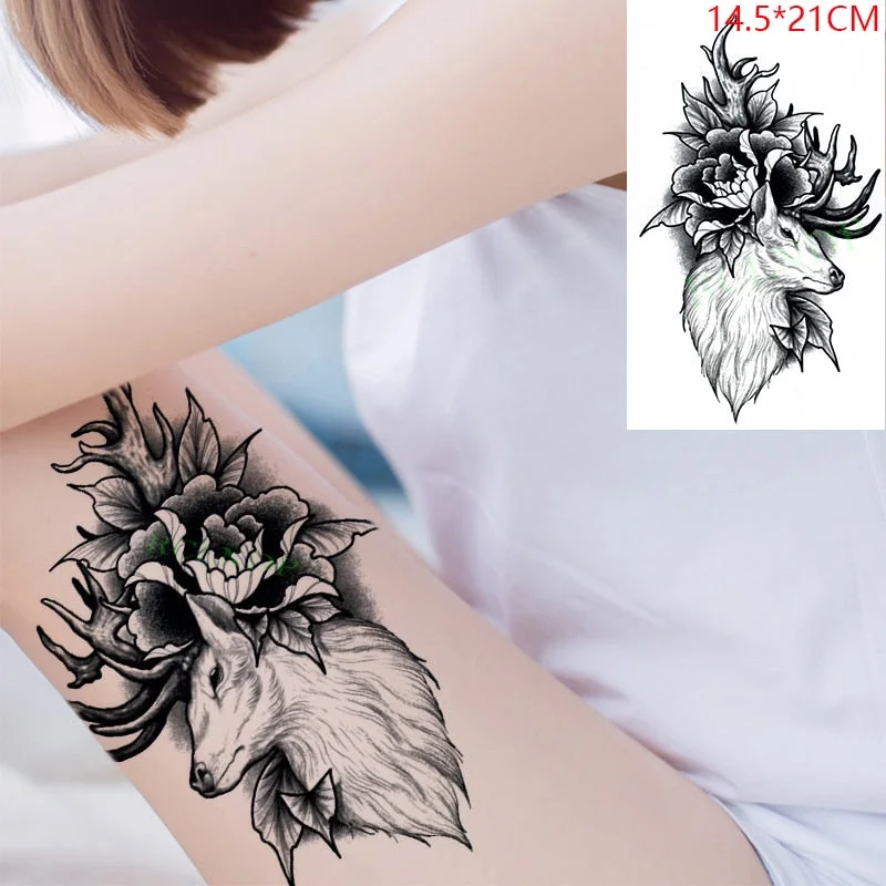 Waterproof Temporary Tattoo Sticker Poker Ace of Spades Letter Flower Art Flash Tatoo Fake Tatto Stickers for Girl Men Women