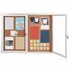 [US Local Warehouse] Enclosed Bulletin Board with Locking Door Outdoor Bulletin Board Aluminum Frame Wall Display Case Weatherproof for  Office Commercial Hospital Etc