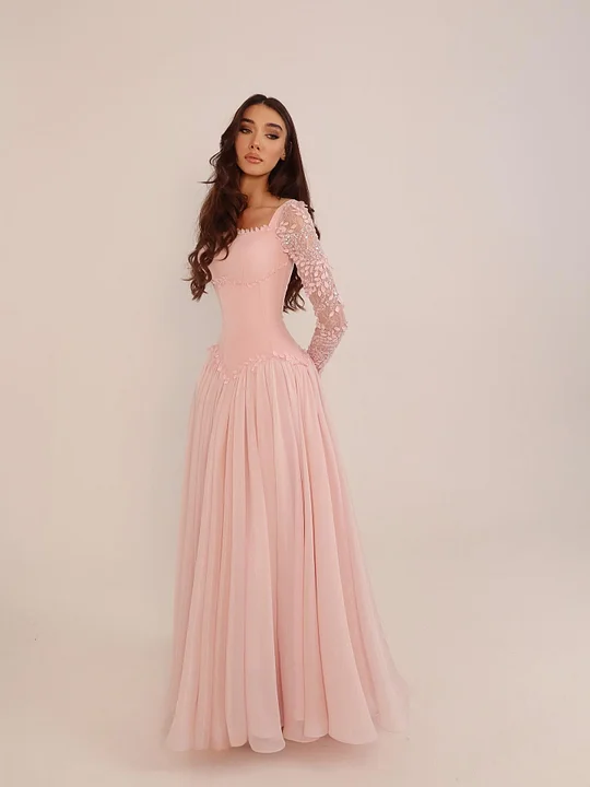 Long Sleeves Prom Dresses