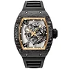 Richard Mille RM055 Black Carbon Skeleton dial Black Rubber Strap Super Clone