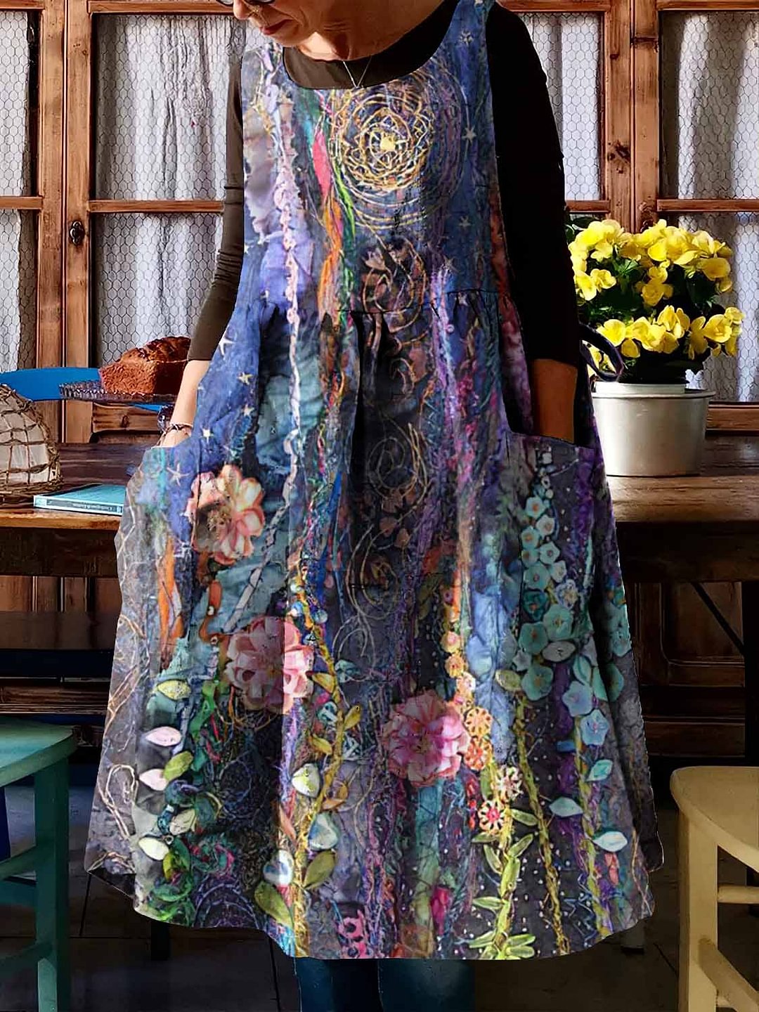 🔥Buy 3 Get 10% Off🔥Relaxed Floral Pocket Print Dress