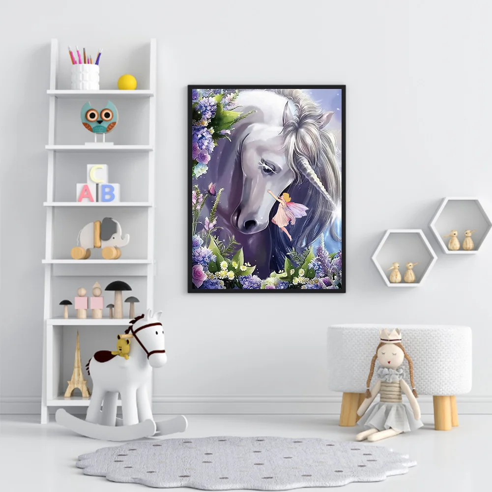 Full Round Diamond Painting 30*40cm - Unicorn