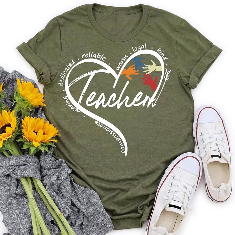 ANB - Teacher heart Book Lovers Tee -05972