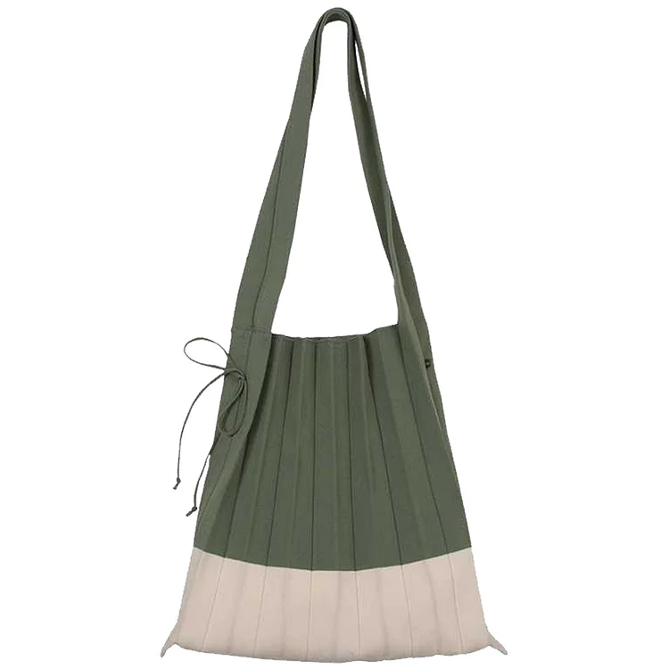 Women Clutch Bag Large Capacity Knitting Underarm Bag Shopper Bag (Green)