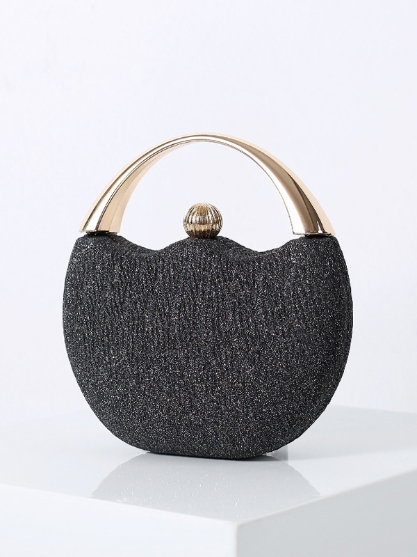 Vintage Flap Shiny Sequined Bag BLACK