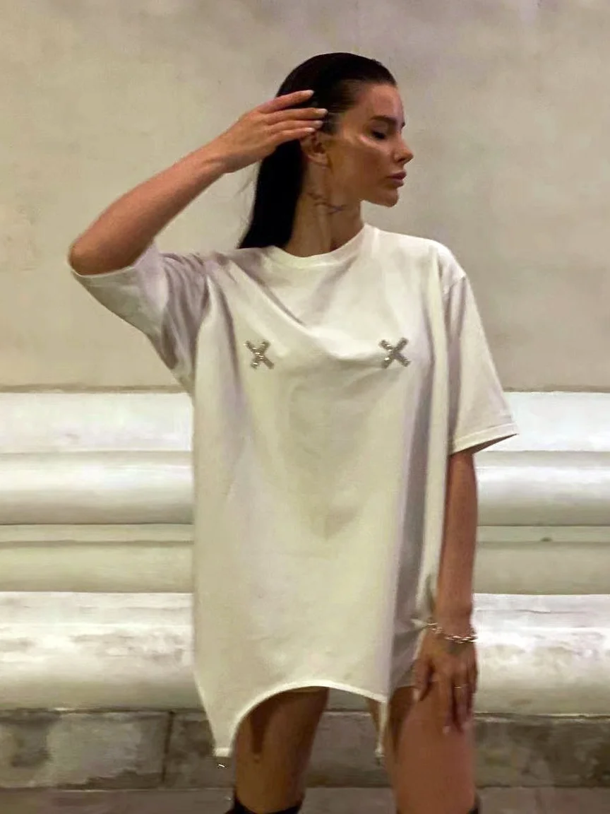 Athvotar Athvotar Blouse Women Wear Four Seasons Fashion Irregular Long-Sleeved T-Shirt Hot Girls