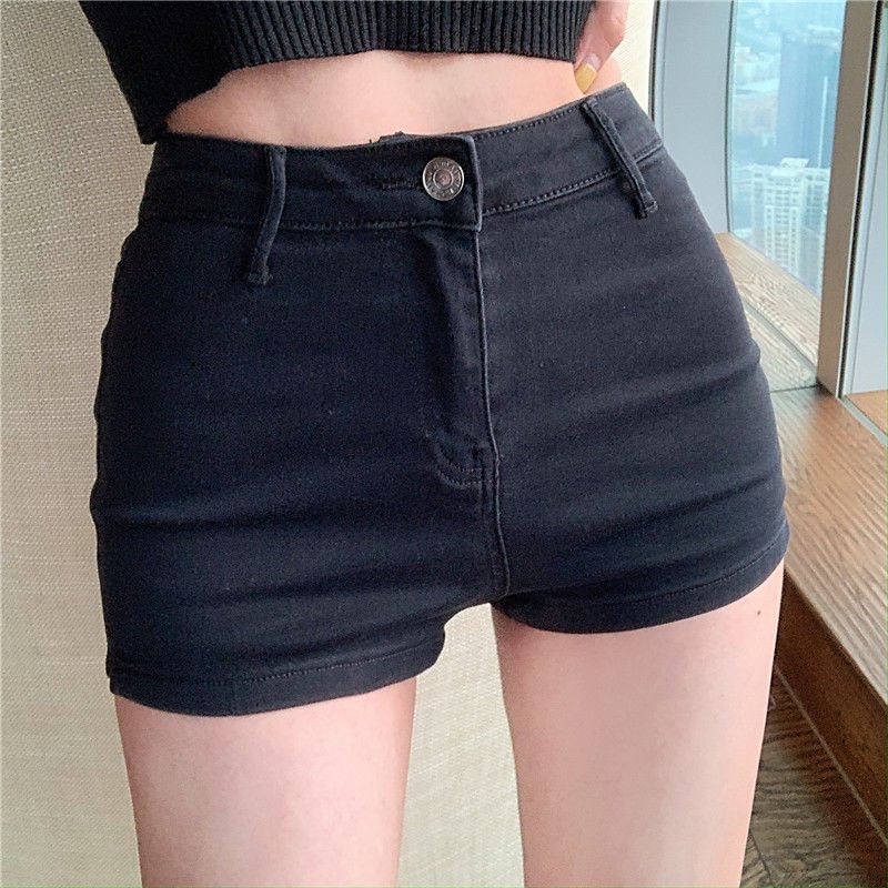 High Waisted Denim Shorts Women Solid Split Short Jeans Summer Slim Mini Shorts Feminino Ropa De Mujer