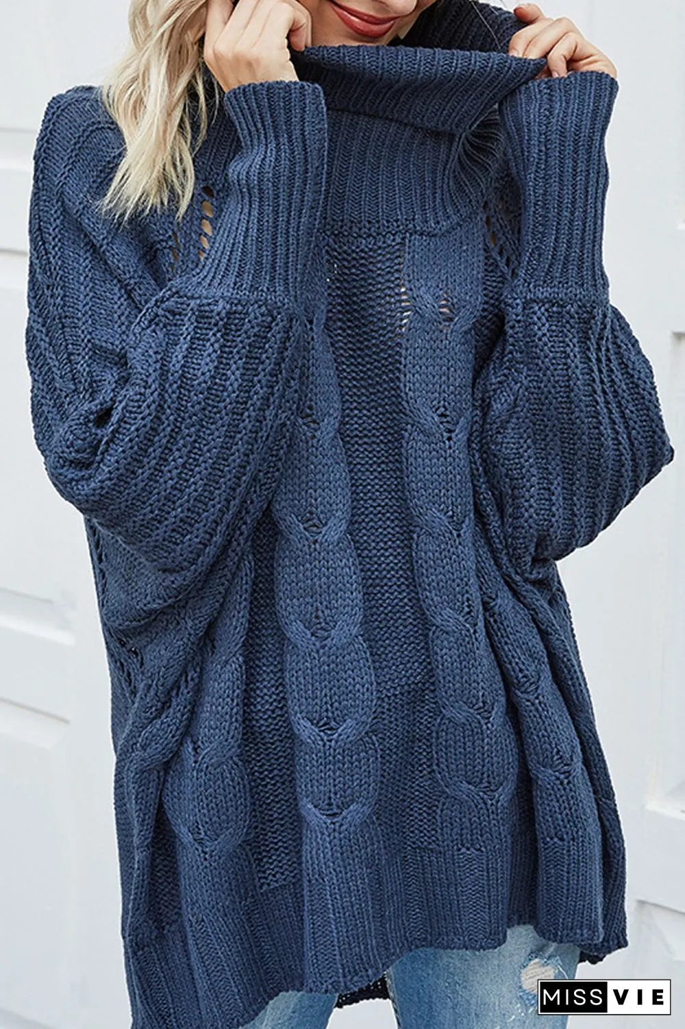 Bat Sleeve Turtleneck Sweater