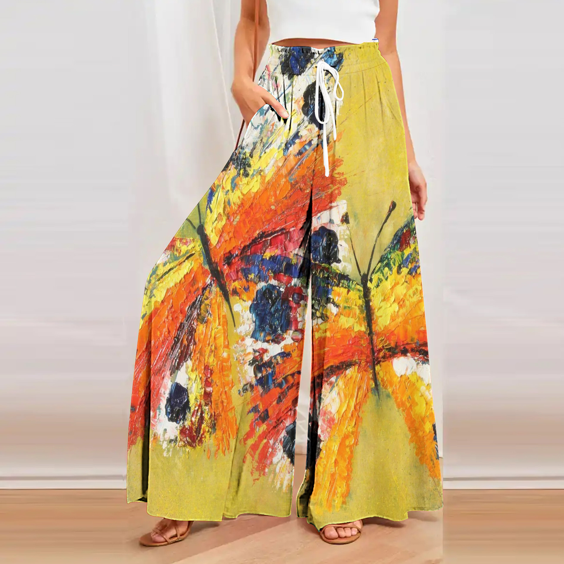 Women's Loose Printed Trousers
