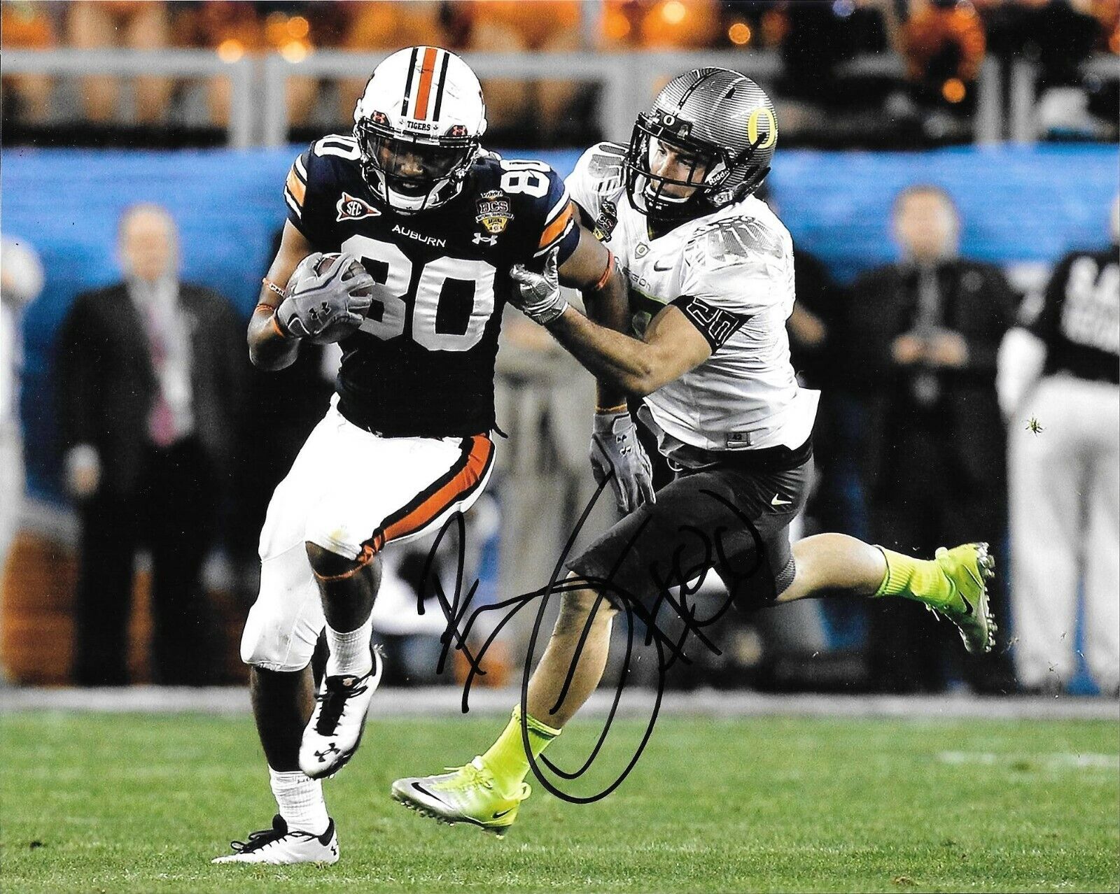 EMORY BLAKE HAND SIGNED AUBURN TIGERS BCS CHAMPIONSHIP GAME 8X10 Photo Poster painting W/COA