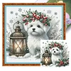 Christmas Puppy-11CT Stamped Cross Stitch 40*40cm/15.75*15.75in
