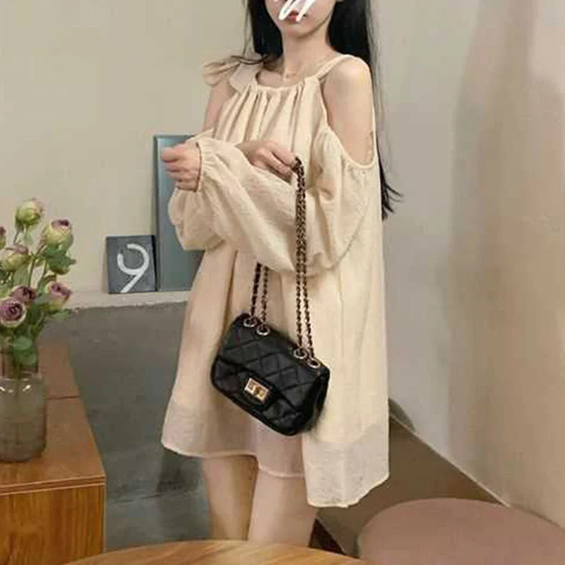 Llyge hoco dresses Korean Style Fashion Women A Line Skirt Ruffles Tighten The Waist 2024 Spring Summer New Hot Girl Dress Fashion Lovely Dress llyge