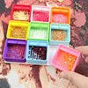 9-Square Diamond Art Painting Tray 3D Printed Colorful Rhinestone Tray Organizer Lightweight & Portable for DIY Crafts Nail Dotting Tools (Multicolor)