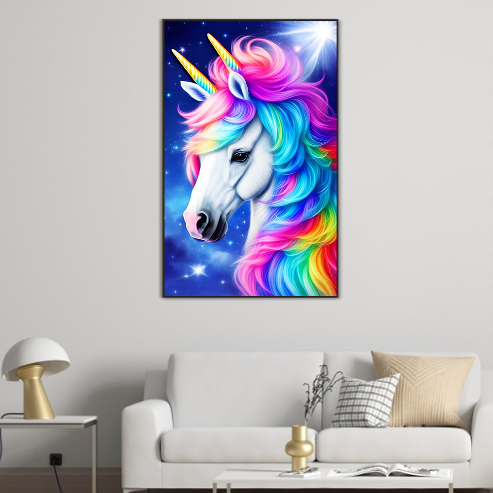 Unicorn 30*40CM(Canvas) Full Round Drill Diamond Painting