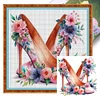 Flower High Heels-11CT Stamped Cross Stitch 40*40cm/15.75*15.75in