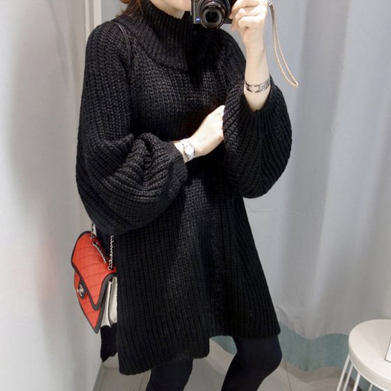 Long Lazy Knitting Sweater Dress