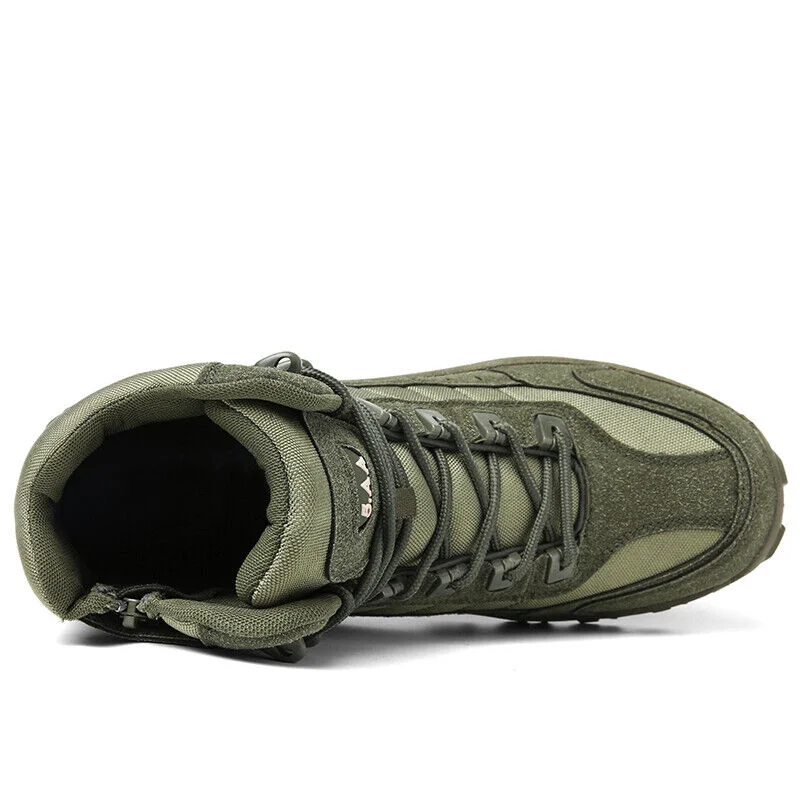 Men's Work Combat Boots Waterproof Non-Slip Warm Army Boots Work Boots (Thickened Version & Insulated Version)
