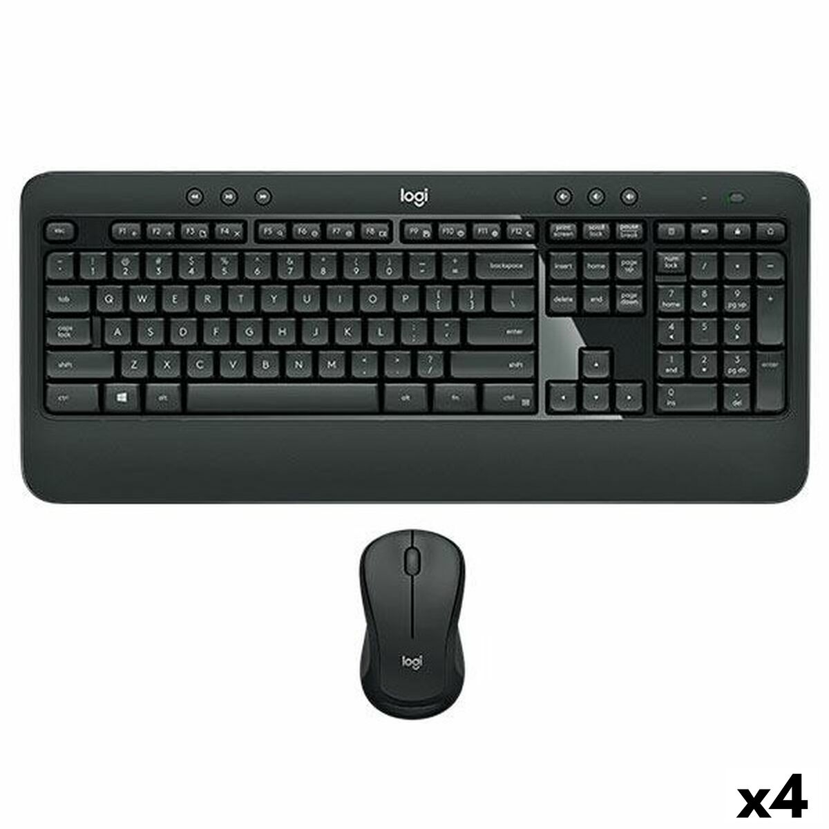 Keyboard and Mouse Logitech MK540 Black Spanish Qwerty (4 Units)