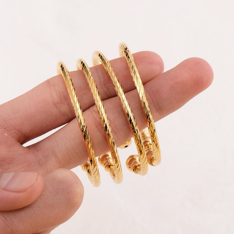 24k high quality New Dubai gold BABY Bangle Child Bracelet