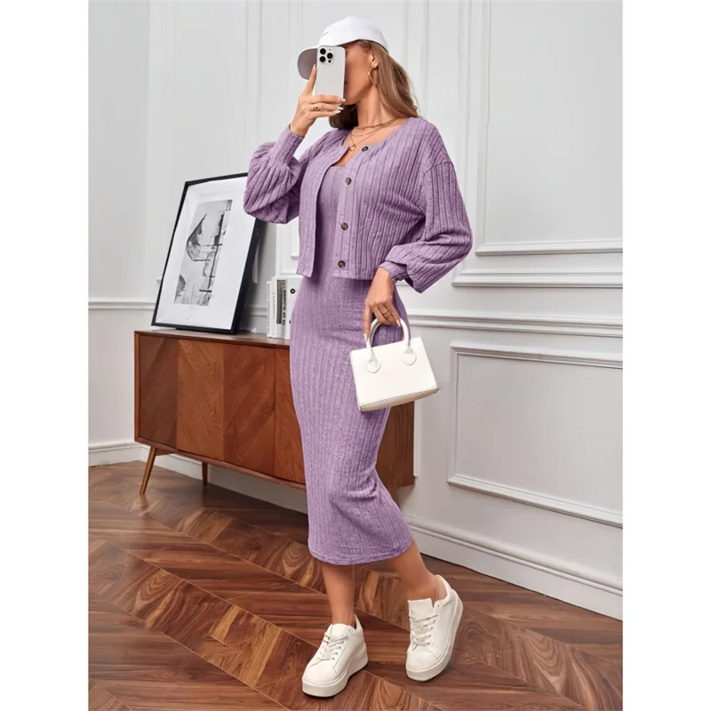 Athvotar Athvotar And Autumn 2025 New Comfortable Casual Pit Jacket Dress Two-Sleeve