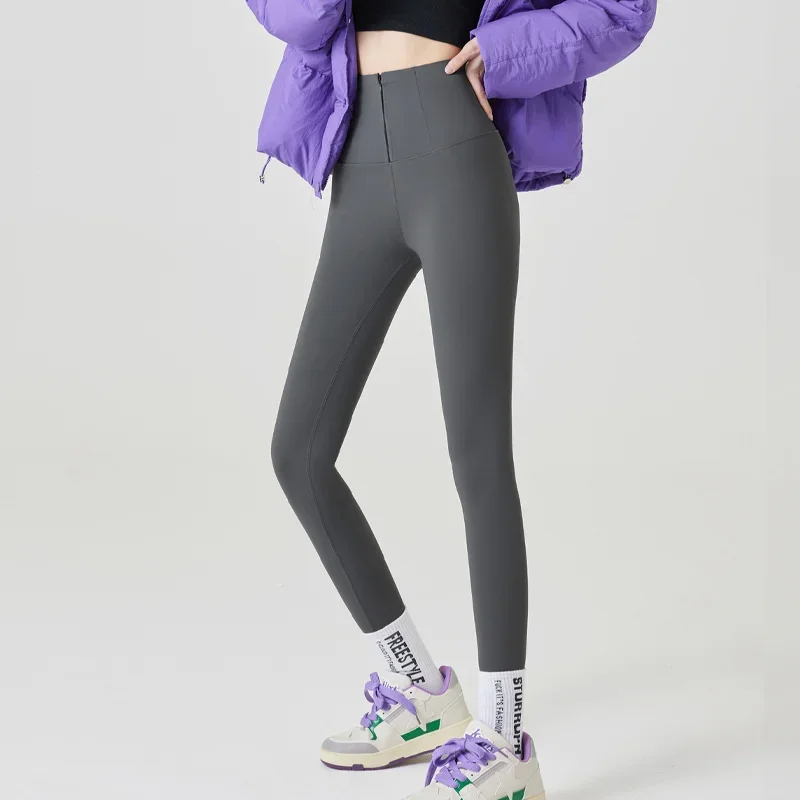 New Zipper Microfleece Barbie Slimming Pants