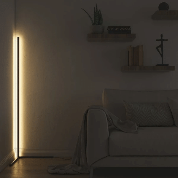 minimal floor lamp corner