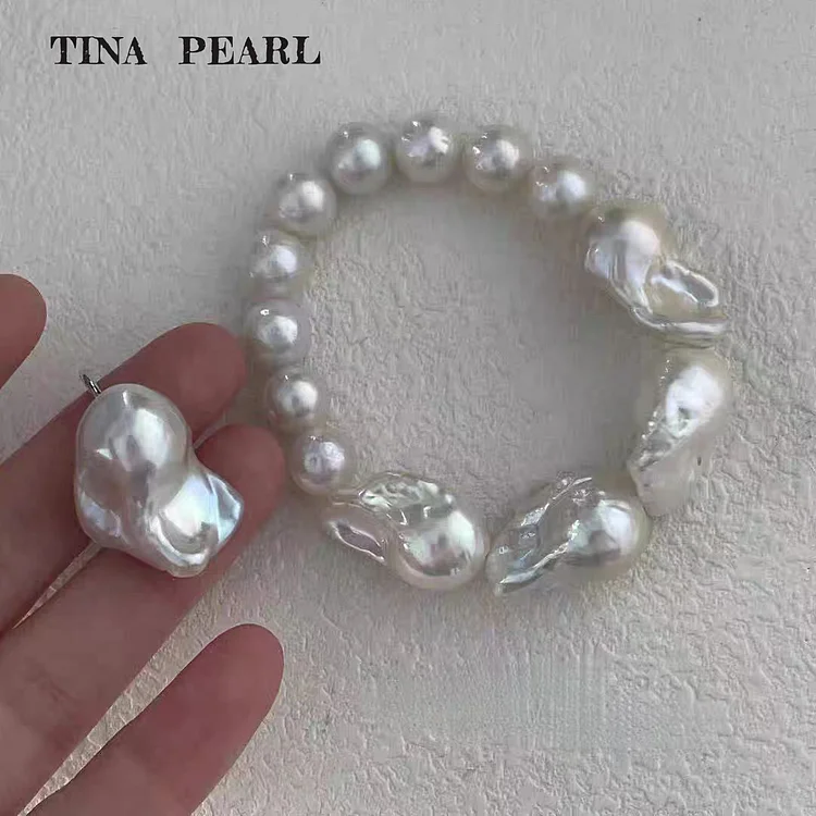 2025 TINA Jewelry Freshwater pearl Baroque combination design bracelet