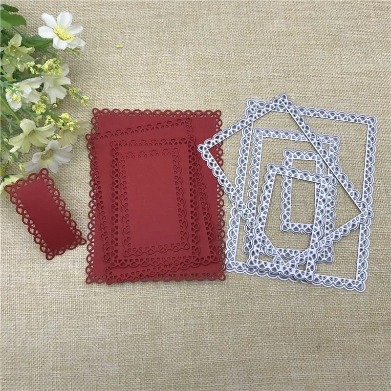Rectangle Frame Metal Dies Scrapbooking Metal Cutting Dies Craft Stamps die Cut Embossing Card Make Stencil Frame