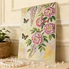 DIY Pearl Painting Garden Butterfly for Home Wall Decor with Frame(40x30cm)