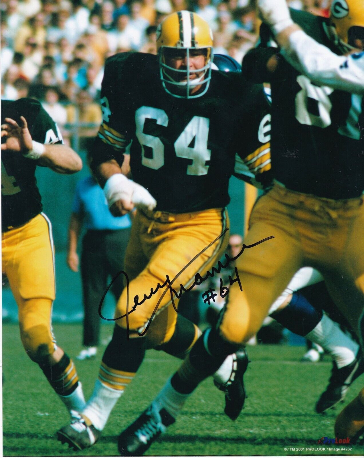 JERRY KRAMER GREEN BAY PACKERS ACTION SIGNED 8x10