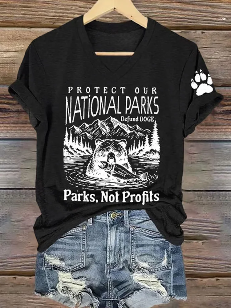 Utbros Women's Protect Our National Parks Printed T-shirt