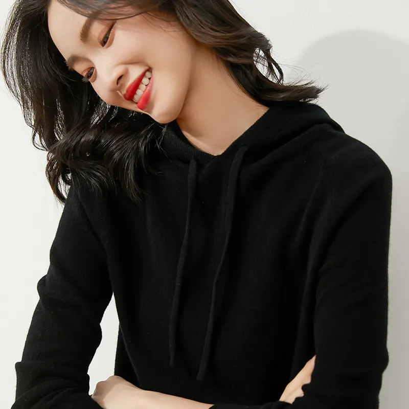 Churchf Churchf New Long-Sleeved Hoodie Sweater Women's Pullover Hoodie Loose Casual Short Top Hoodie Bottom Sweater