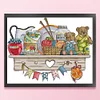 Bear Storage Rack-14CT Counted Cross Stitch 41*33/16.14*12.99in