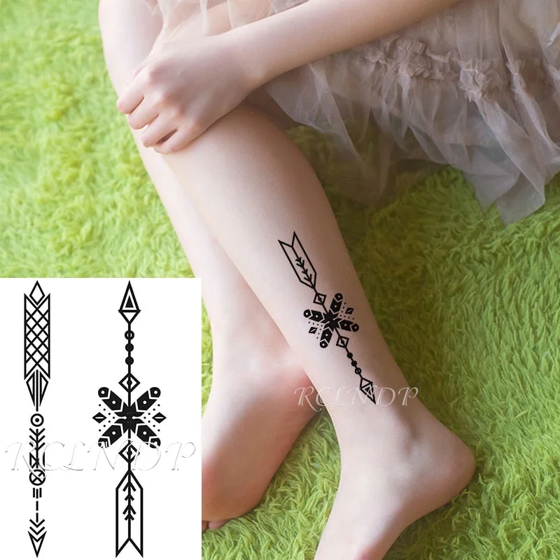 Waterproof Temporary Tattoo Sticker Black Snake Skull Flower Fake Tatto Flash Tatoo Hand Arm Foot Body Art for Men Women