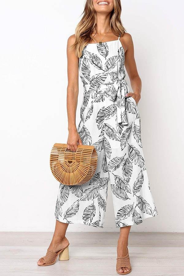 Womens Spaghetti Straps One-piece Jumpsuit-Allyzone-Allyzone